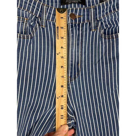 Judy Blue Super Flare High Rise Jean Pinestripe 28 Western Boho Hippie JB88230 - Picture 7 of 10